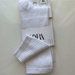 Zara White Socks, Size M